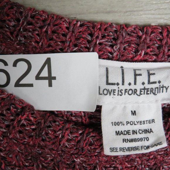 L.I.F.E.*‎ Women's Long Sleeve Crew Neck High/Low Hem Pullover Sweater~ Size Med - Picture 7 of 11